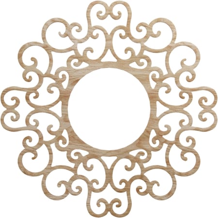Ekena Millwork Reims Wood Fretwork Pierced Ceiling Medallion, Red Oak, 38"OD x 14 1/2"ID x 3/8"T CMWP38X38X0375RERO